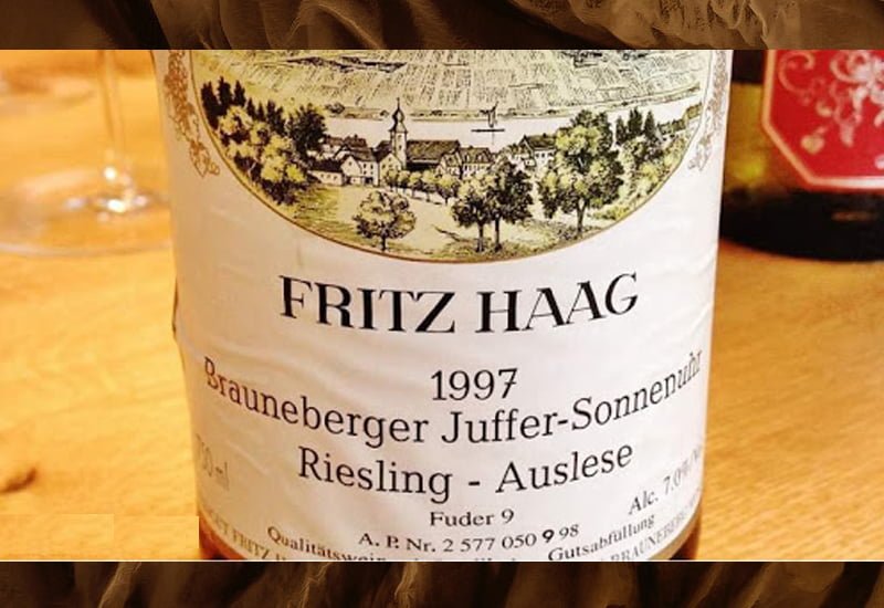 1997 Fritz Haag Brauneberger Juffer Sonnenuhr Riesling Beerenauslese Fuder 18, Mosel
