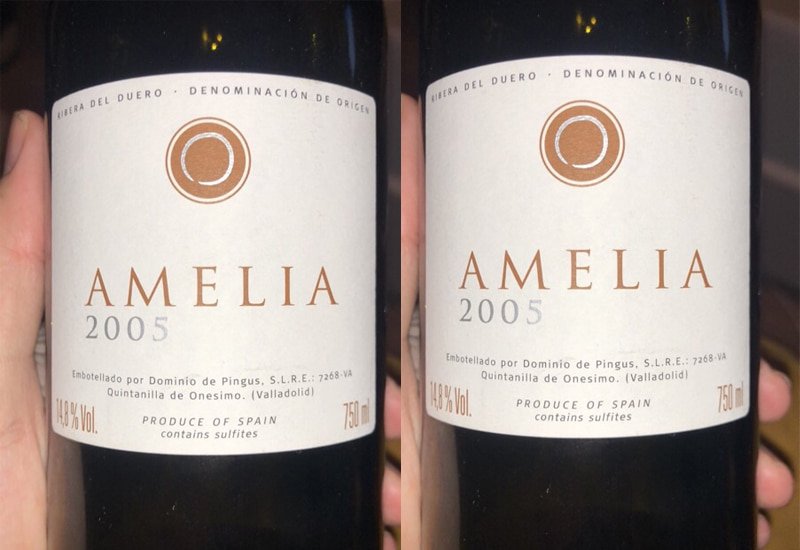 On the palate, this red 2005 Dominio de Pingus &#x27;Amelia&#x27; wine has excessive tannins and a rounded mouthfeel.