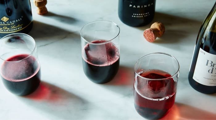 Sparkling red wine is a type of sparkling wine that has a reddish hue.