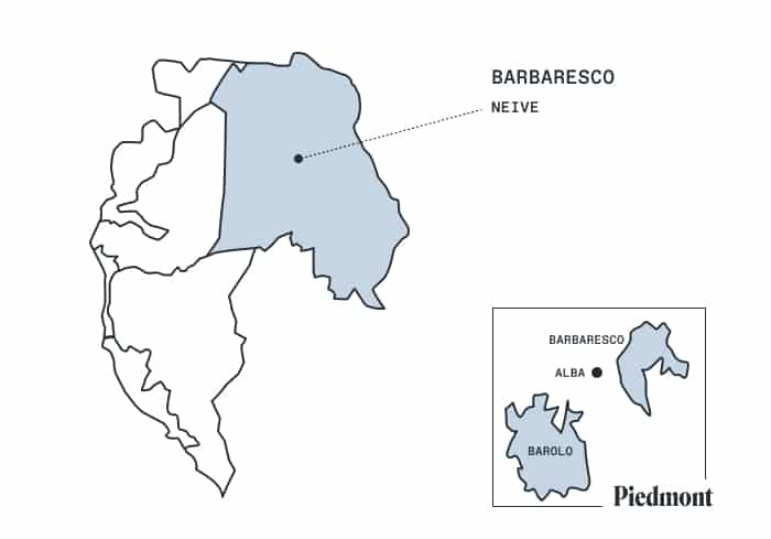 To the east of Barbaresco lies Neive, where the top three grape varieties are Barbera, Dolcetto and Moscato.