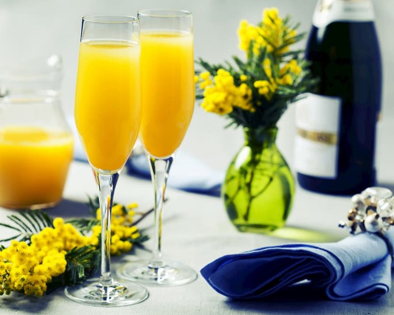 The mimosa cocktail is named after the pretty, yellow flower of the mimosa plant (Acacia Dealbata), sometimes called the silver wattle or blue wattle.