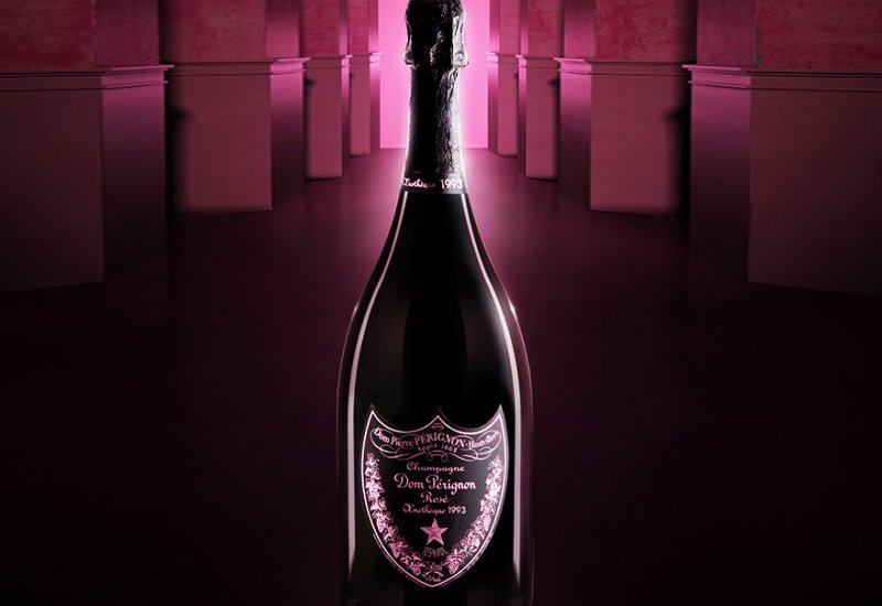 Champagne glasses: Dom Perignon Oenotheque Rose 1993, Champagne, France