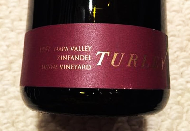 Zinfandel Wine: 1997 Turley Wine Cellars Moore Earthquake Vineyard Zinfandel, Napa Valley, USA