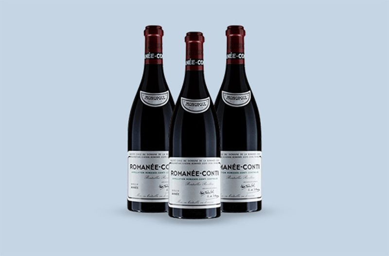 This beautiful, textured Domaine de la Romanee-Conti Romanee-Conti Grand Cru Burgundy Pinot Noir wine offers an exotic range of perfumed floral, spice, tea, and incense-like nuances.