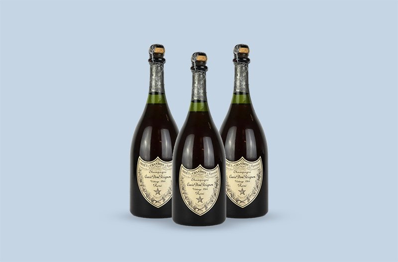 The Dom Perignon Rose 1966 Champagne blend has an intense red berry flavor, smoky accents, and a toasted nut aftertaste that perfectly combines with mature cheese platters, shellfish, or roasted meats.