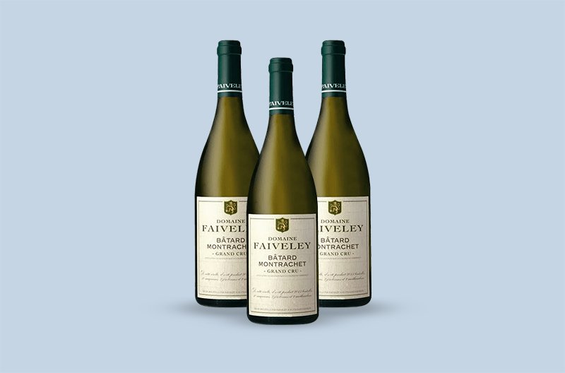 This lush white wine Domaine Faiveley Montrachet Grand Cru has good acidity and intense pineapple, citrus, and pear flavors.