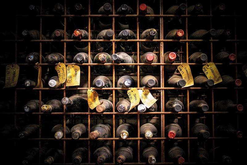 Azelia wines in cellar
