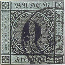 Baden 9 Kreuzer Error Stamp, Germany, 1851 ($2.01 Million).jpg