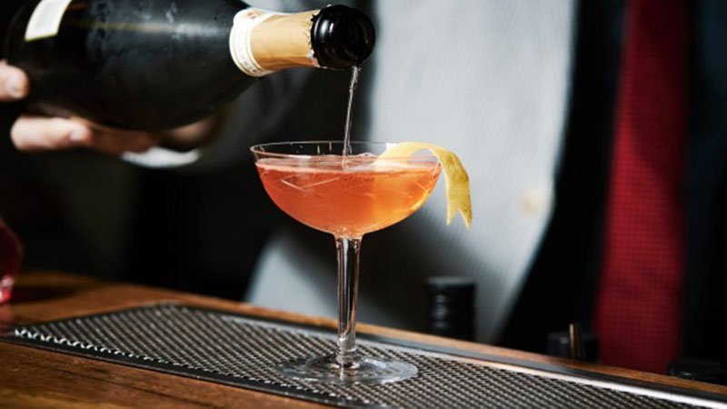 Champagne Bourbon Cocktail
