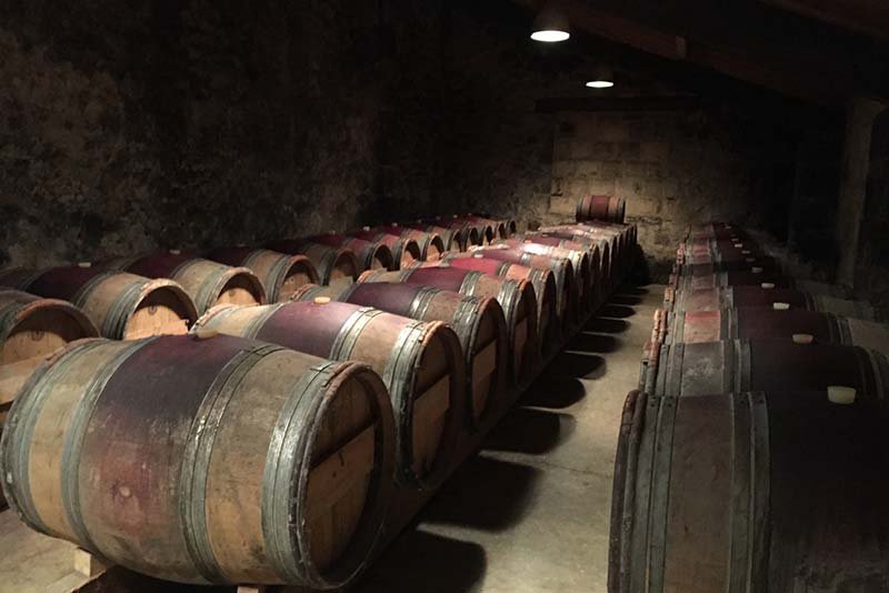 Barrels of Chateau Le Puy
