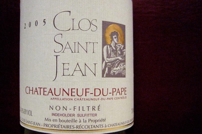 Clos Saint Jean Chateauneuf du Pape non-filtre
