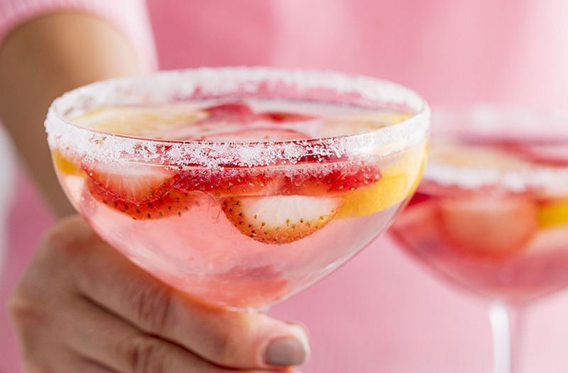 Rose Lemon Champagne Punch