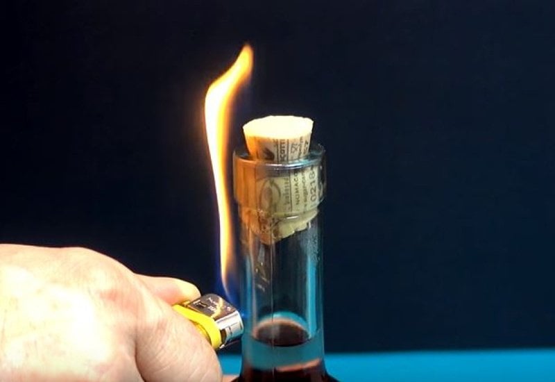 How To Open A Wine Bottle : The Lighter Method