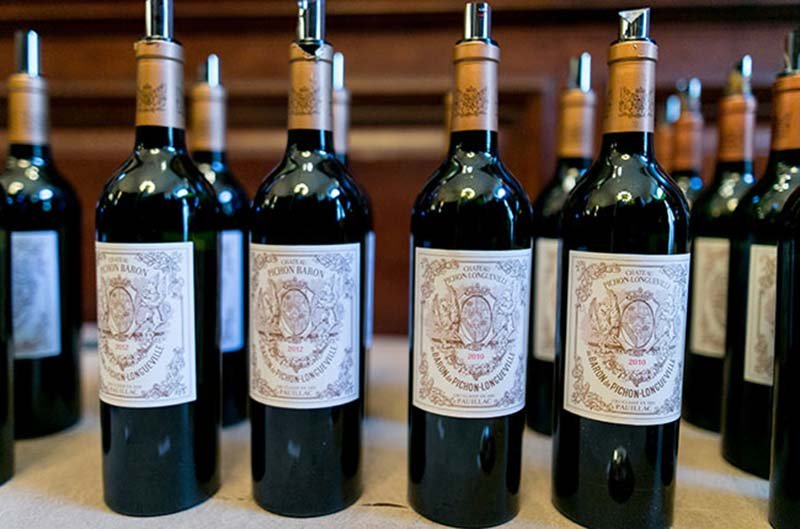 Wines of Chateau Pichon Baron.