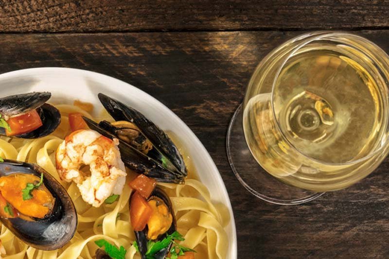 Loire Valley Wine and Seafood pasta