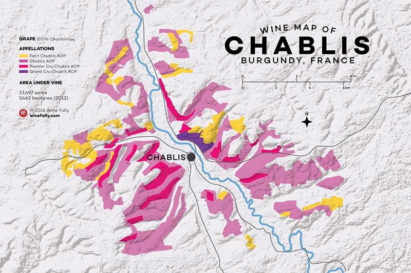 Chablis region map courtesy of Wine Folly